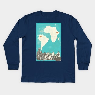 South America-Africa Music Kids Long Sleeve T-Shirt